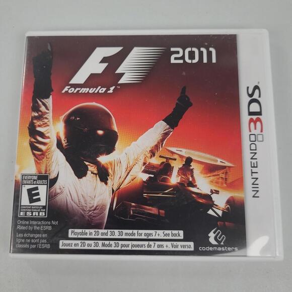 F1 2011 Formula 1 (Nintendo 3DS 2011) DS Complete w/Manual CIB - Picture 1 of 4